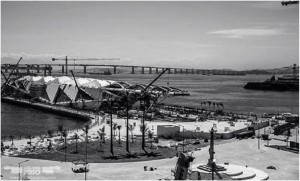 Nueva urbanización de la Plaza Mauá, con el Museo do Amanhá sobre el muelle
