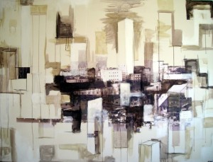 "Herencia", 160 x 190 cm, mitxa/lienzo, 2005. Maikel menéndez (artista cubano asentado en Barcelona desde 2006)