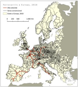 Ferrocarriles en servicio, 2010