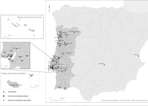 Localización de ciudades y pueblos donde está asentada la red de Nós Propomos en la Península Ibérica.